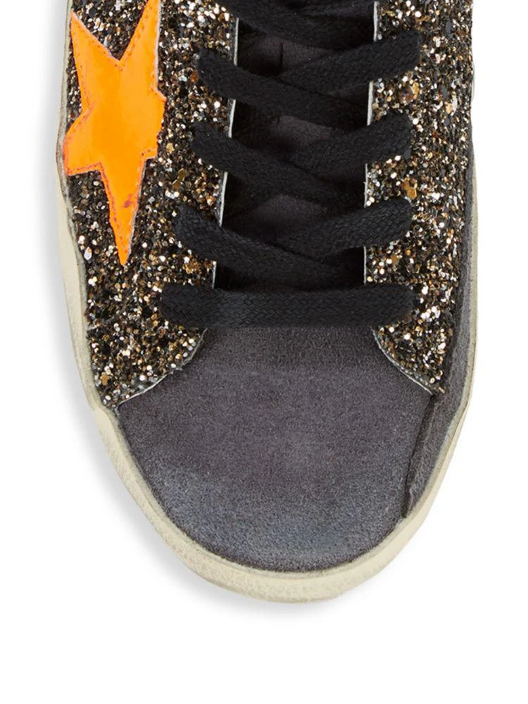 商品Golden Goose|Superstar Distressed Sparkle Sneakers,价格¥2997,第3张图片详细描述