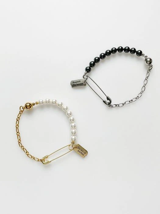 商品August Harmony|Safety Mixed Pearl Bracelet_2color,价格¥486,第1张图片