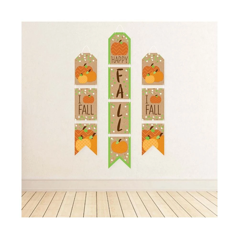 商品Big Dot of Happiness|Pumpkin Patch - Hanging Vertical Paper Door Banners - Fall Halloween Thanksgiving Party Wall Decoration Kit - Indoor Door Decor,价格¥157,第3张图片详细描述