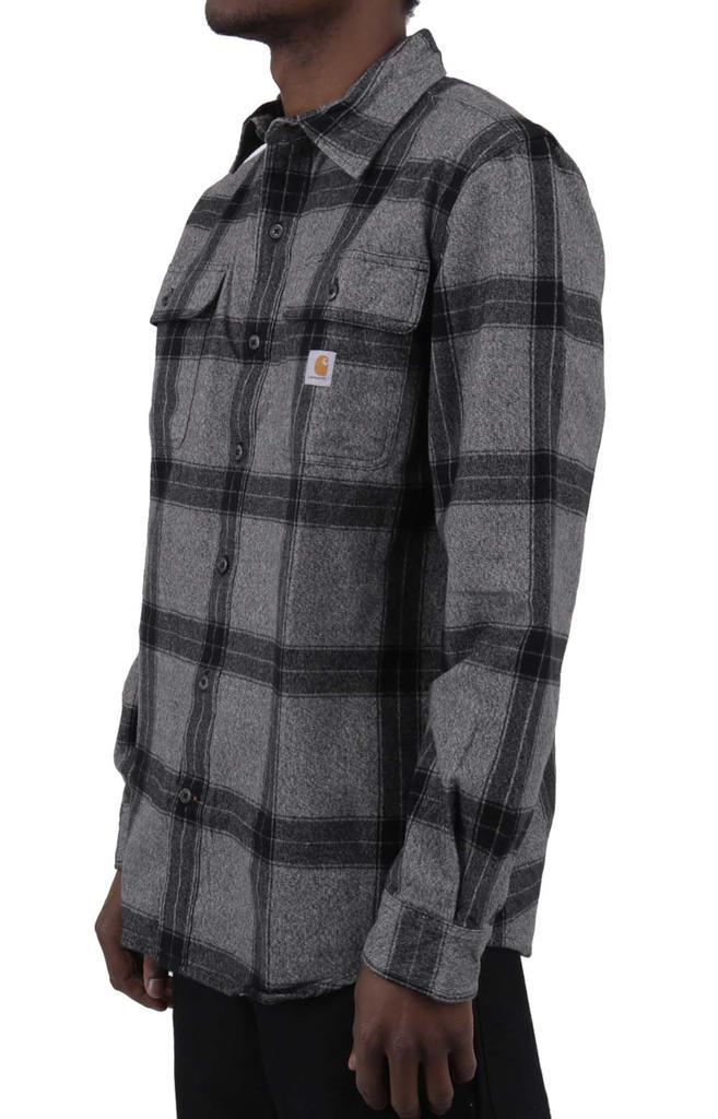 商品Carhartt|(105439) Loose Fit HW Flannel L/S Plaid Shirt - Asphalt,价格¥455-¥491,第4张图片详细描述