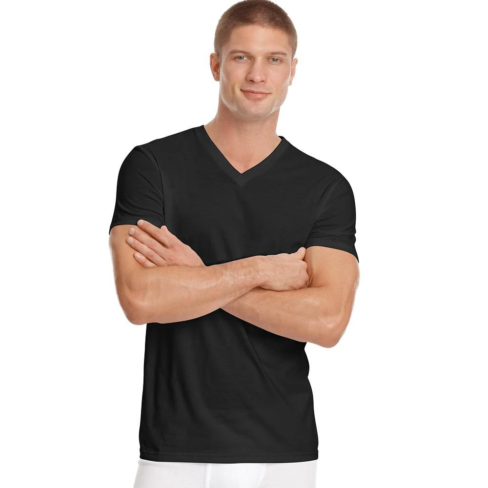 商品Calvin Klein|calvin klein 男士加大加长v领打底T恤2件装,价格¥295,第2张图片详细描述