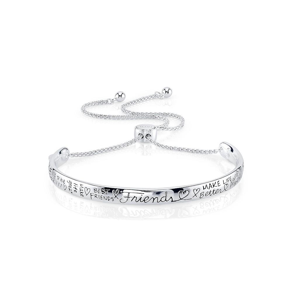 "Friends" Silver Plated Adjustable Bolo Bracelet商品第1张图片规格展示