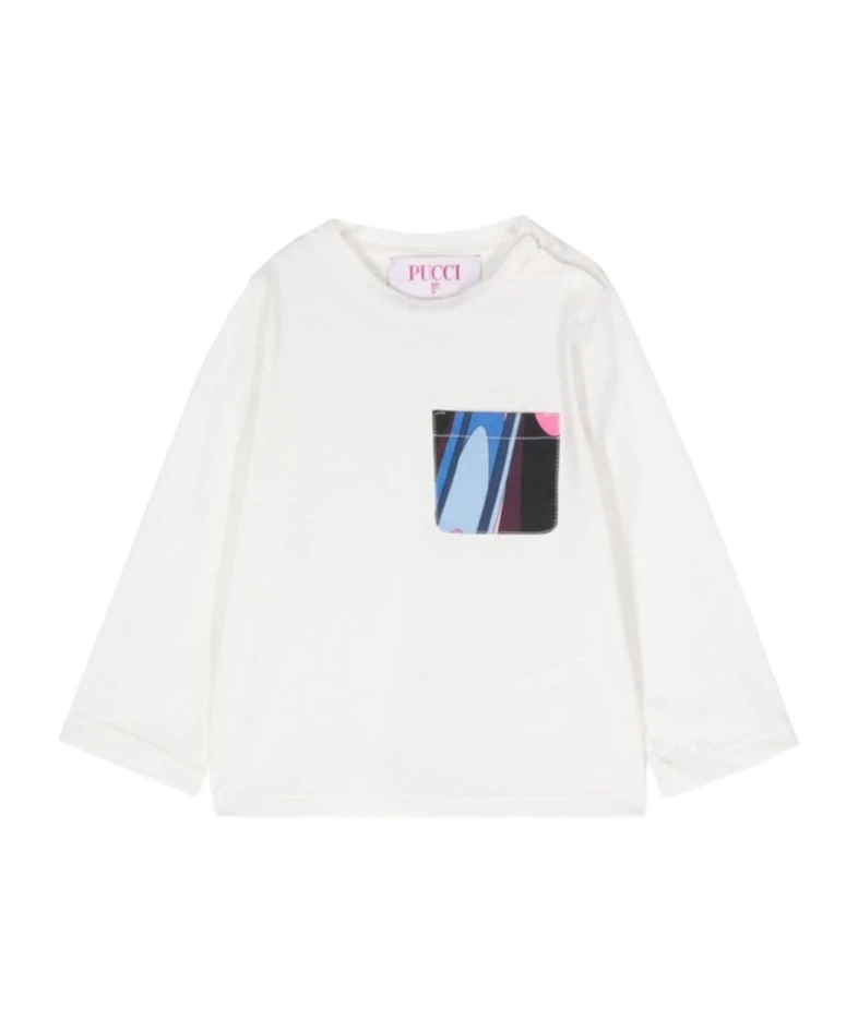 商品【商品预售7天】 EMILIO PUCCI|EMILIO PUCCI 女童衬衫 PV8000J0177101 白色,价格¥1047,第1张图片