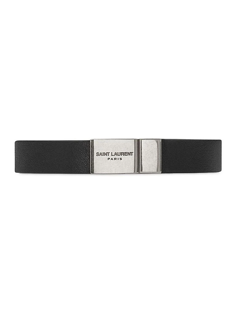 商品Yves Saint Laurent|Cassandre Bracelet in Leather,价格¥2590,第2张图片详细描述
