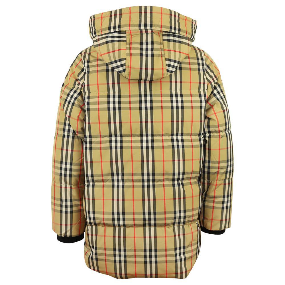 Archive Beige Vintage Check Aubin Puffer Coat商品第3张图片规格展示