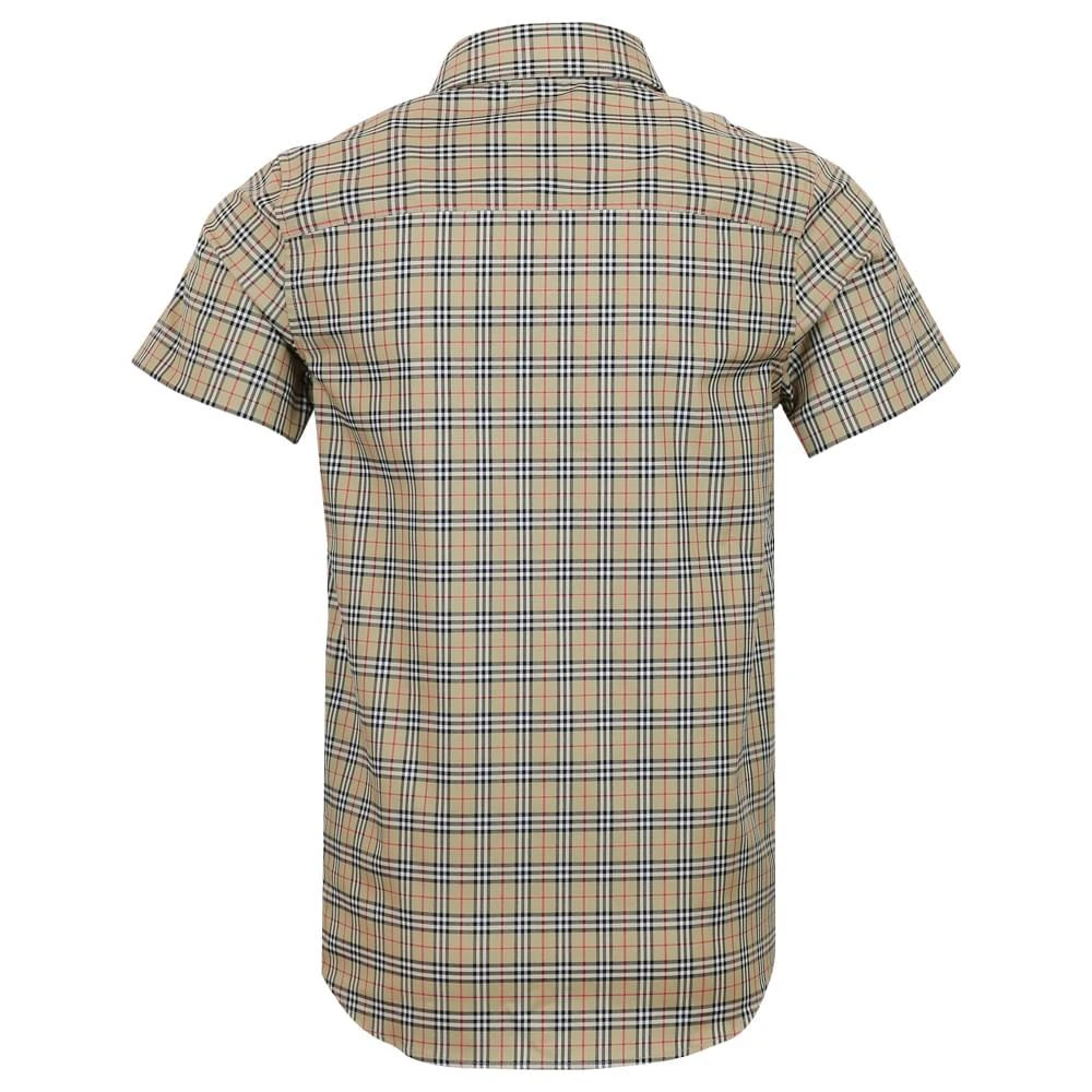 商品Burberry|Beige Check Short Sleeve Owen Shirt,价格¥1573,第3张图片详细描述