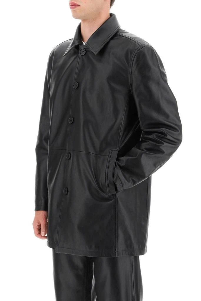商品SUNFLOWER|Sunflower 'Shop Coat' Leather Jacket,价格¥4873,第4张图片详细描述