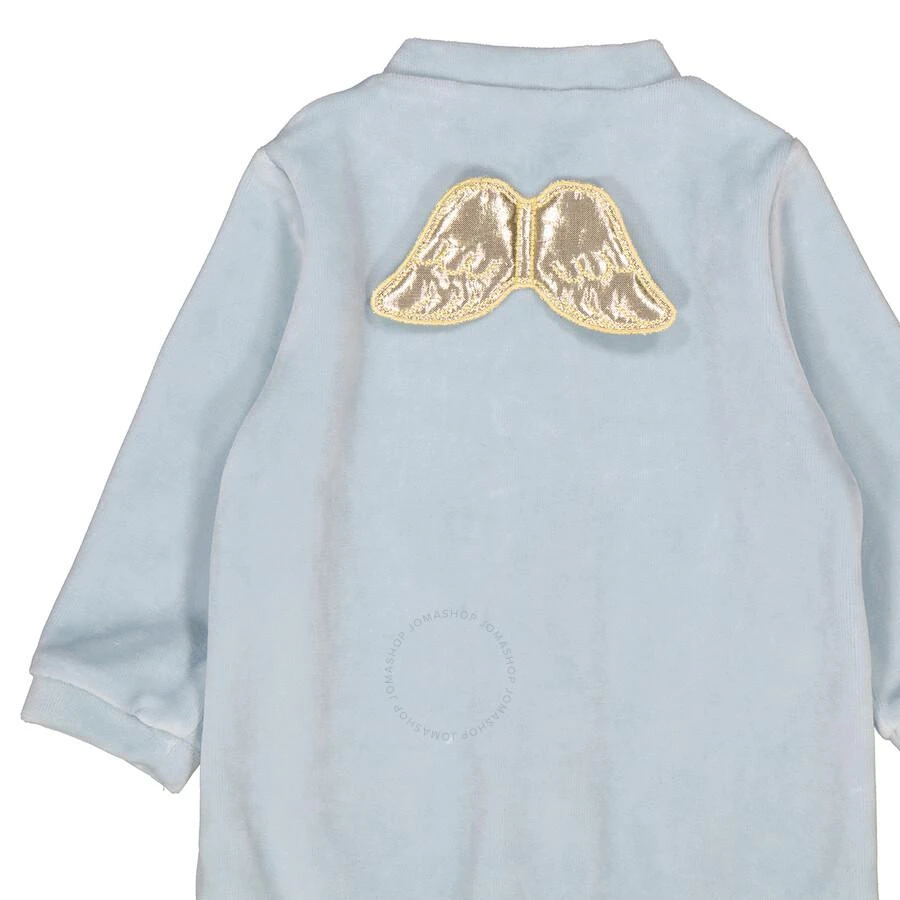 商品Marie Chantal|Marie Chantal Baby Dusty Blue Velour Angel Wing 1-Piece Sleepsuit, Size 12M,价格¥205,第3张图片详细描述