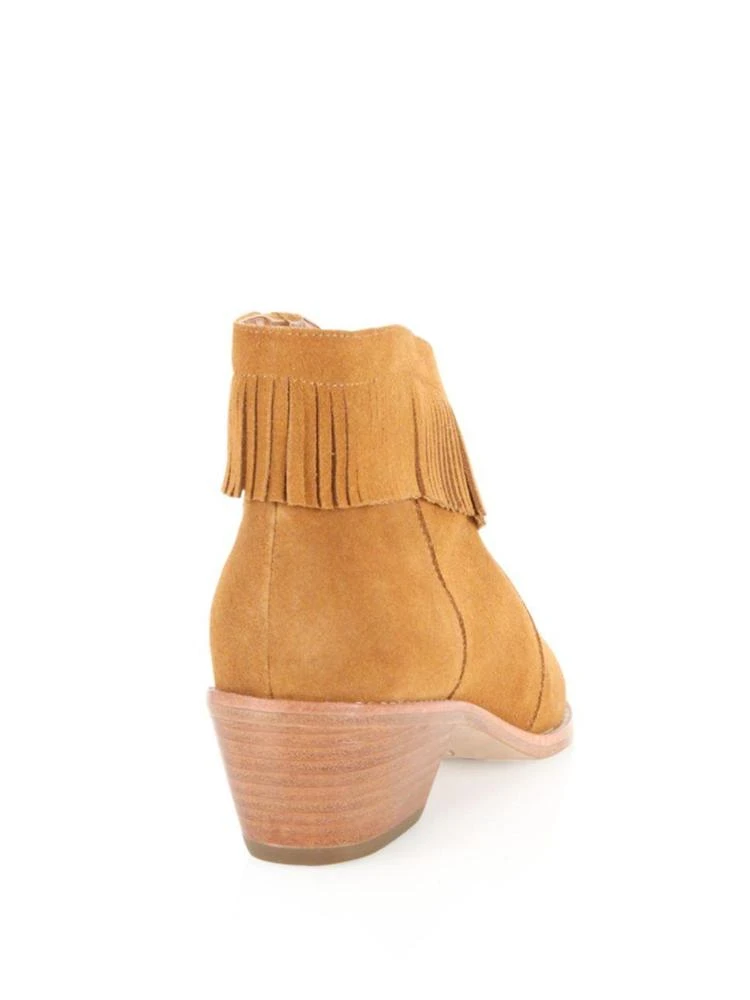 商品Joie|Makena Fringed Suede Block Heel Booties,价格¥1005,第2张图片详细描述