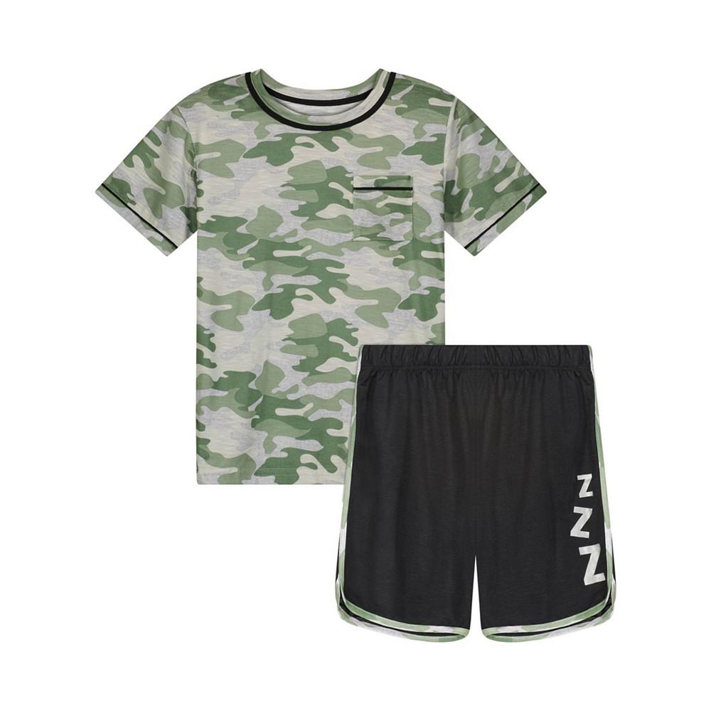 Big Boys T-shirt and Shorts Pajama Set, 2 Piece商品第1张图片规格展示