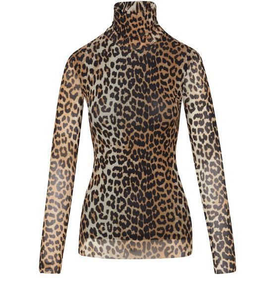 商品Ganni|léopard 翻领套衫,价格¥888,第1张图片