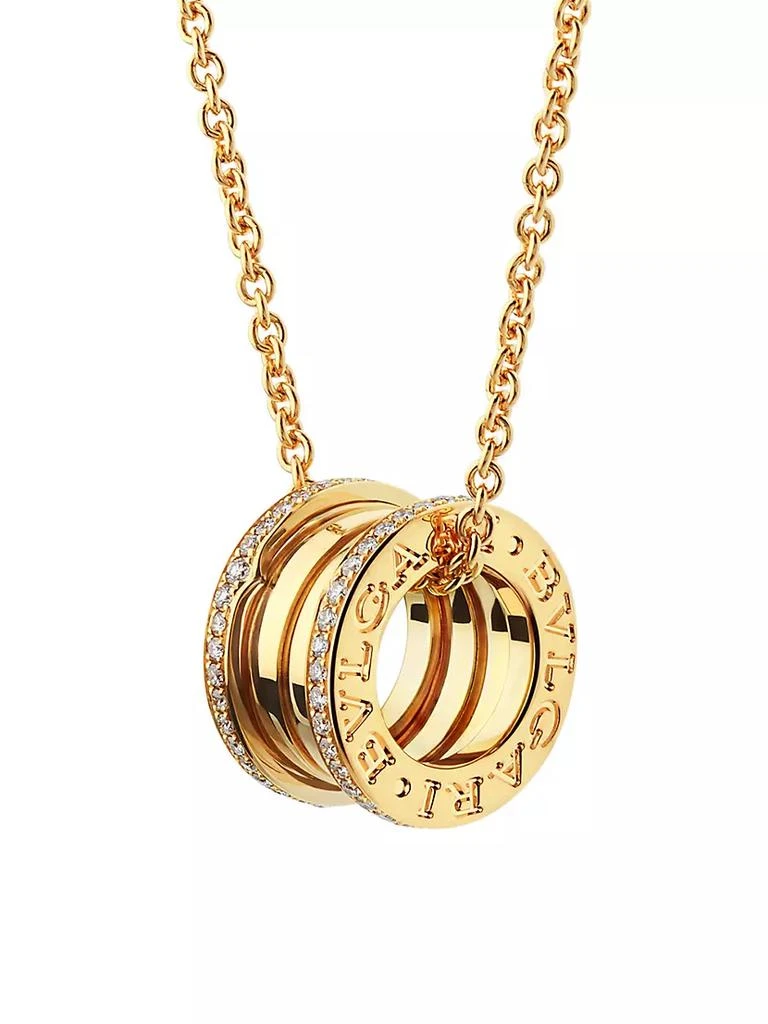 商品BVLGARI|B.Zero1 18K Yellow Gold & 0.41 TCW Diamond Pendant Necklace,价格¥57442,第4张图片详细描述
