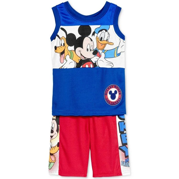 商品Nannette|2-Pc. Mickey Mouse Graphic-Print Tank Top & Shorts Set, Toddler & Little Boys (2T-7),价格¥157,第1张图片