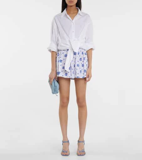 商品CAROLINE CONSTAS|Teagen floral cotton-blend shorts,价格¥1073,第2张图片详细描述