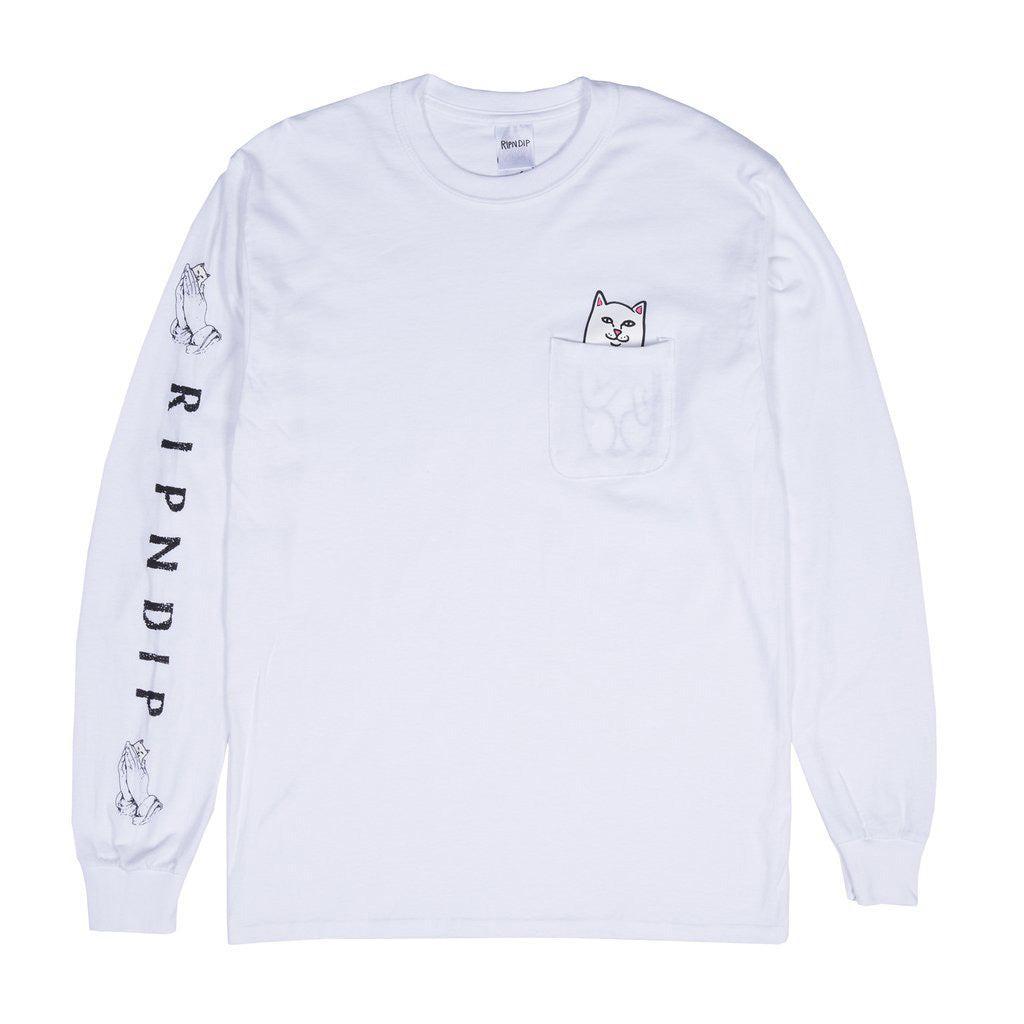 商品RIPNDIP|Lord Nermal Pocket L/S (White),价格¥281,第1张图片