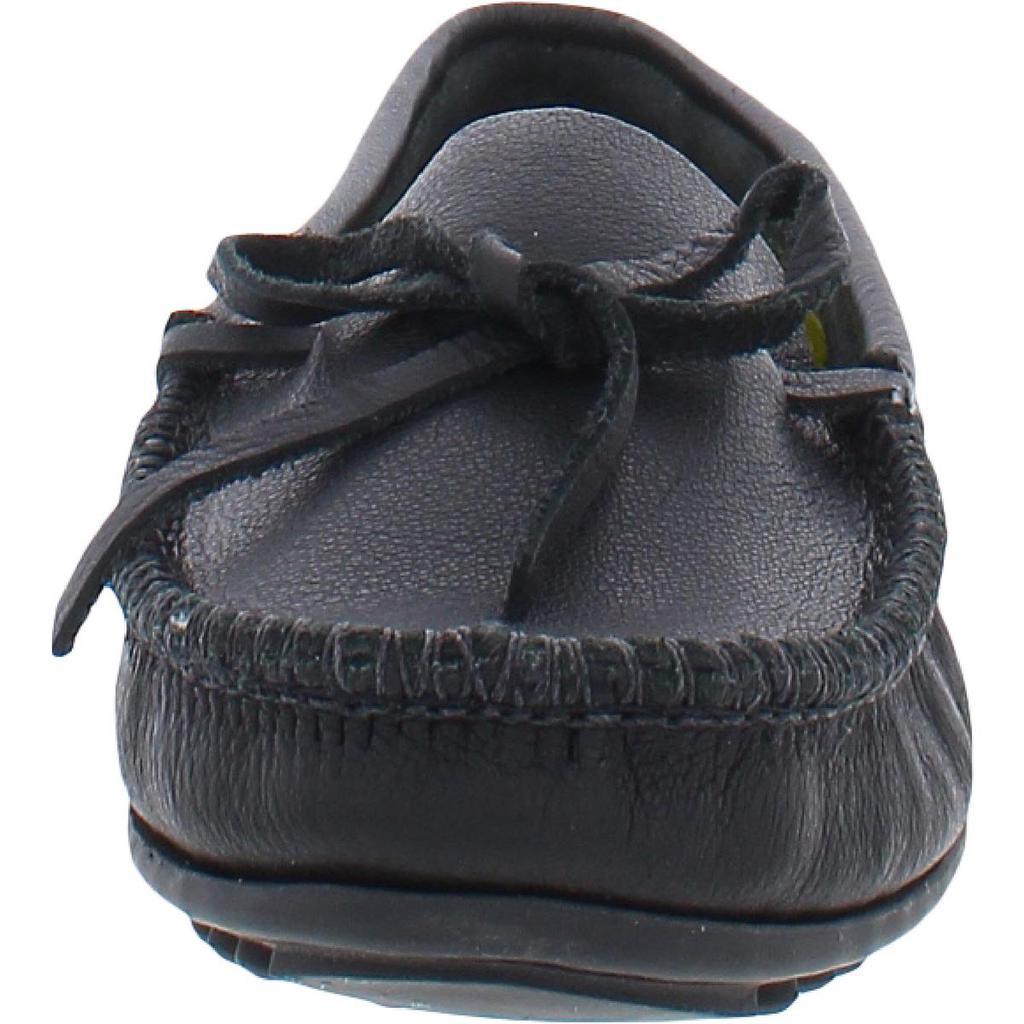 商品Minnetonka|Minnetonka Womens Karla Leather Bow Moccasin Slippers,价格¥273,第4张图片详细描述