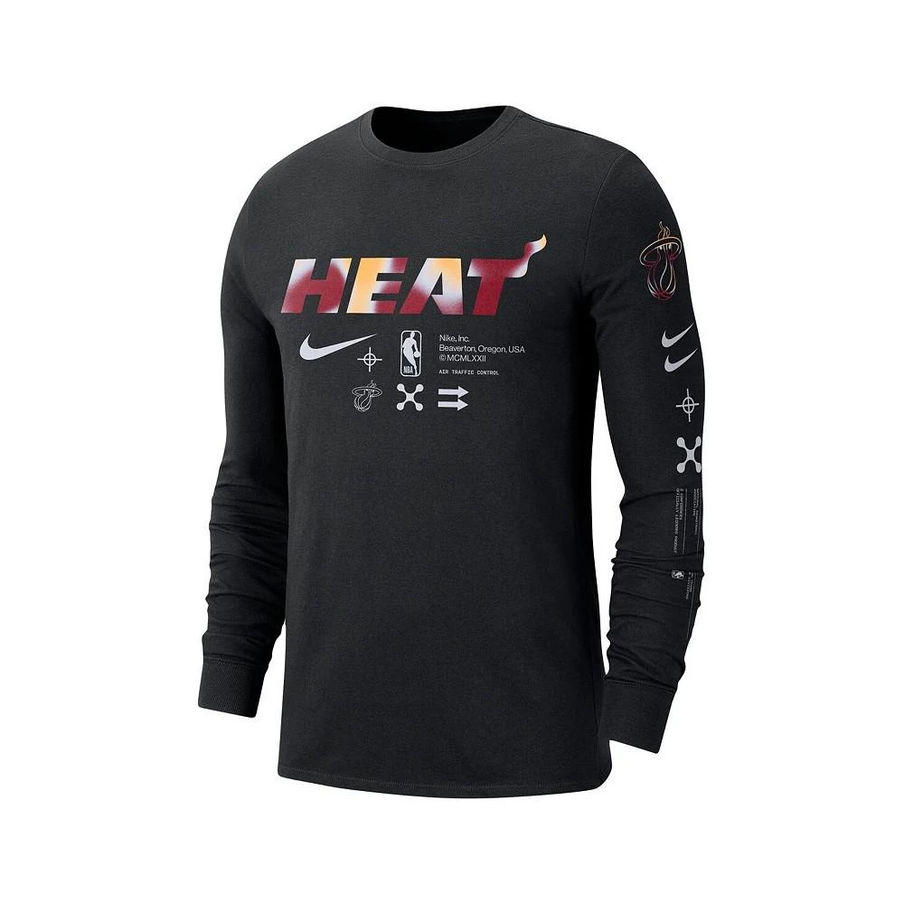 商品NIKE|Men's Black Miami Heat Essential Air Traffic Control Long Sleeve T-shirt,价格¥246,第2张图片详细描述