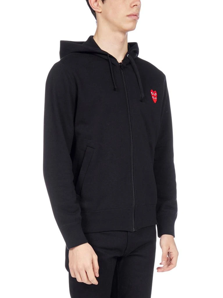 商品Comme des Garcons|Comme des Garçons Play Overlapping Heart Zipped Hoodie,价格¥2243,第4张图片详细描述