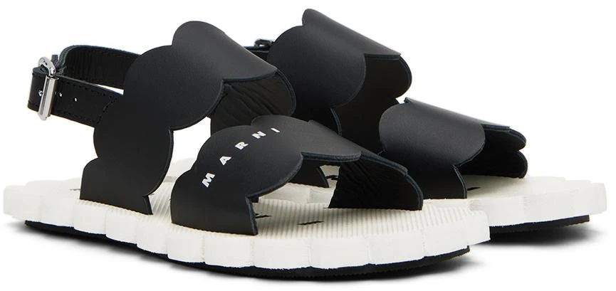 商品Marni|Kids Black Strap Flower Sandals,价格¥522,第4张图片详细描述