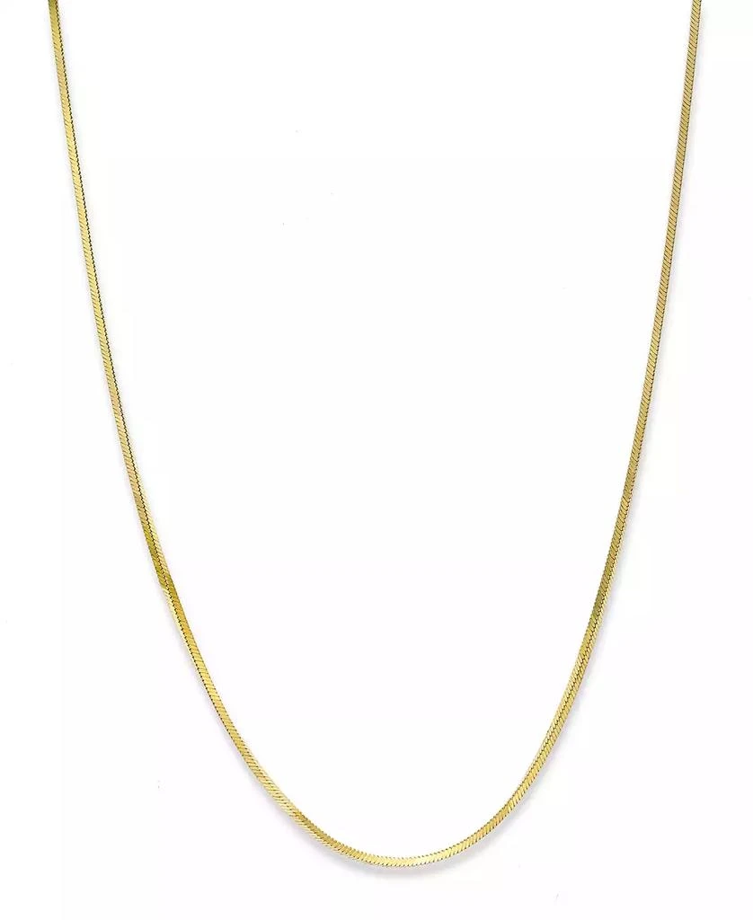 商品Giani Bernini|Giani Bernini 18K Gold over Sterling Silver Necklace, 16" Thin Snake Chain Necklace,价格¥178,第1张图片