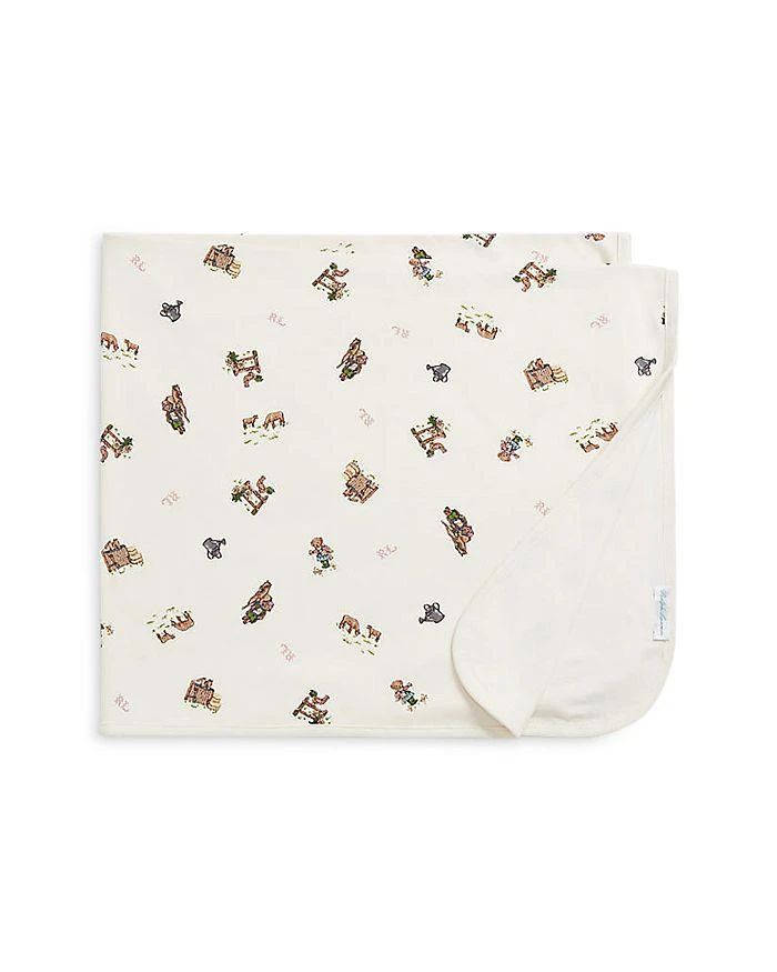 商品Ralph Lauren|Girls' Polo Bear Cotton Interlock Blanket - Baby,价格¥168,第1张图片