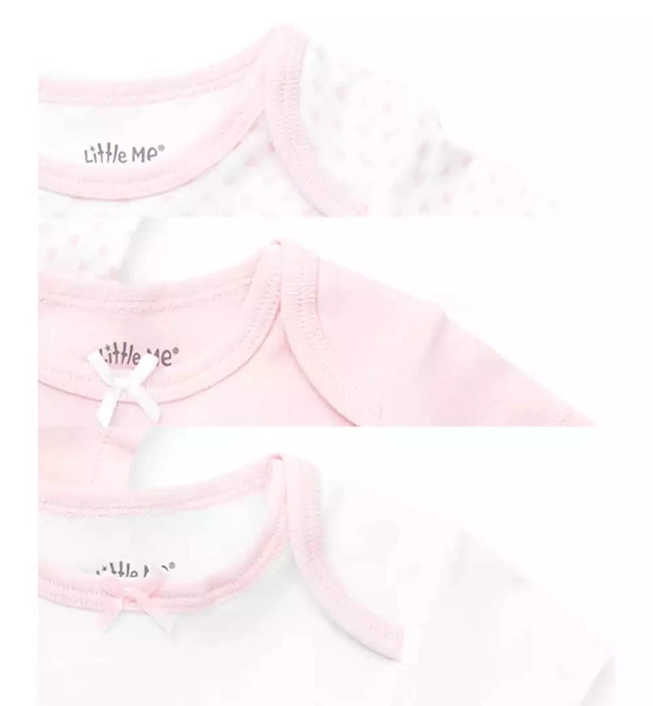 商品Little Me|Baby Girls Short Sleeved Bodysuits, Pack of 3,价格¥102,第2张图片详细描述