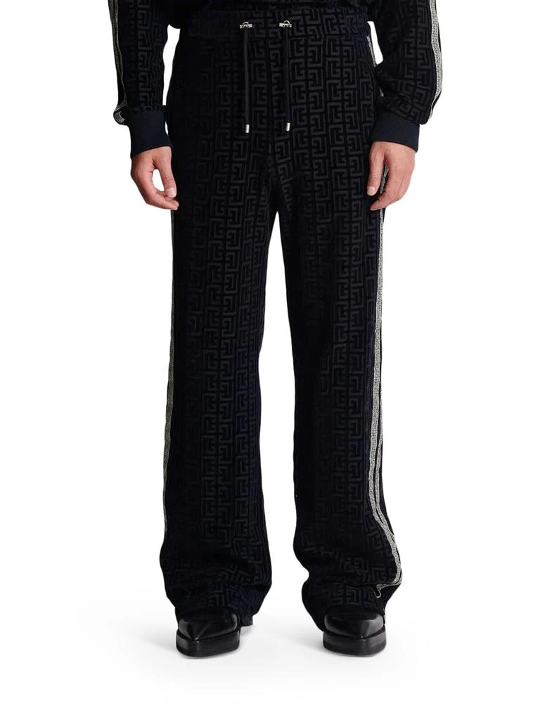 商品Balmain|VELVET MONOGRAM PYJAMA PANTS,价格¥10141,第5张图片详细描述