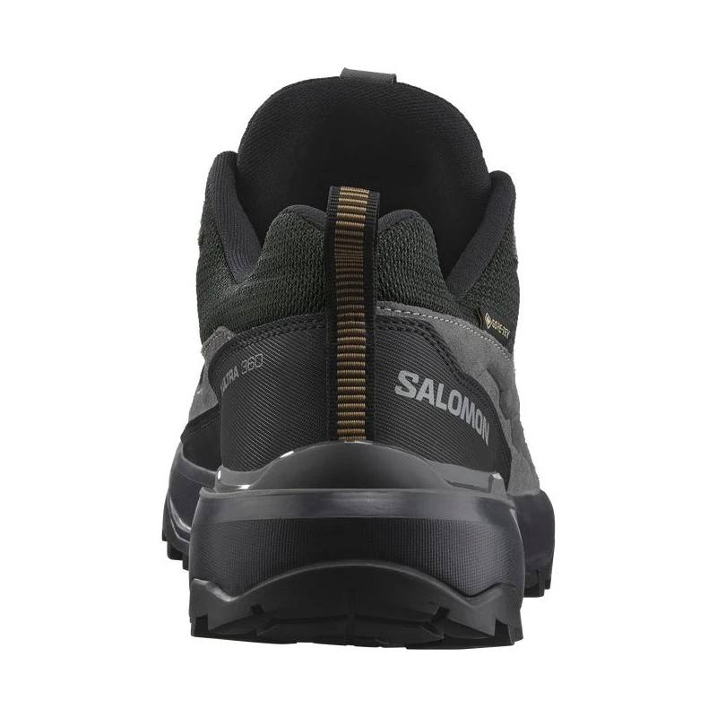 Salomon萨洛蒙 X ULTRA 360 LEATHER GORE-TEX系列男士鲨鱼皮灰/岩石灰/海藻绿纺织登山鞋 商品
