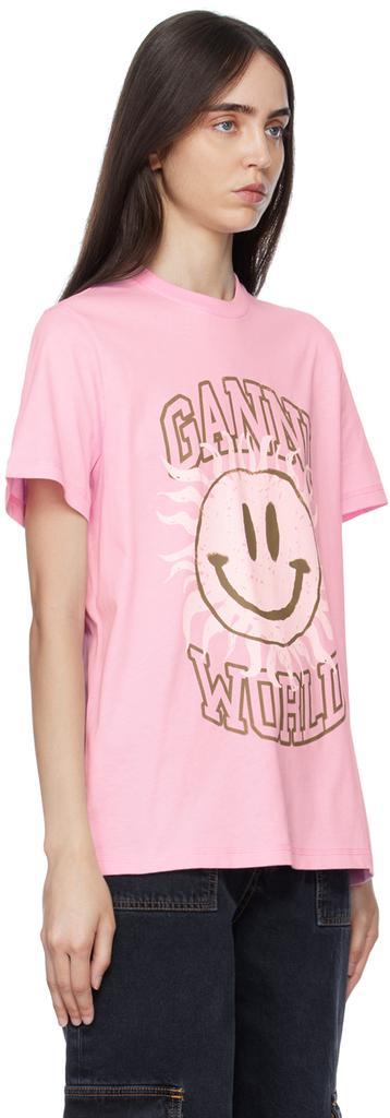 商品Ganni|Pink Smiley T-Shirt,价格¥505,第4张图片详细描述