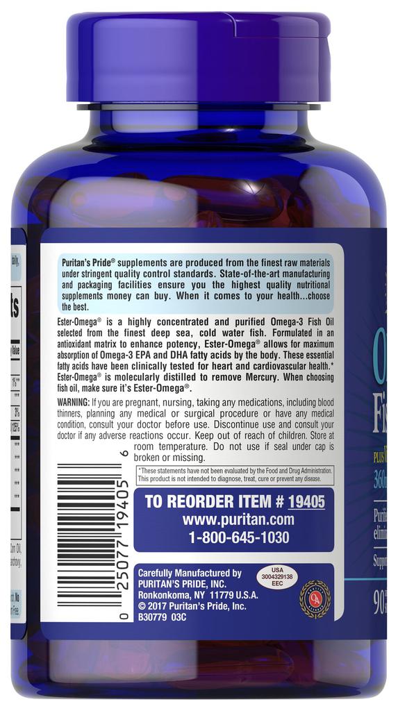 鱼油与维生素D3 90粒/瓶商品第5张图片规格展示