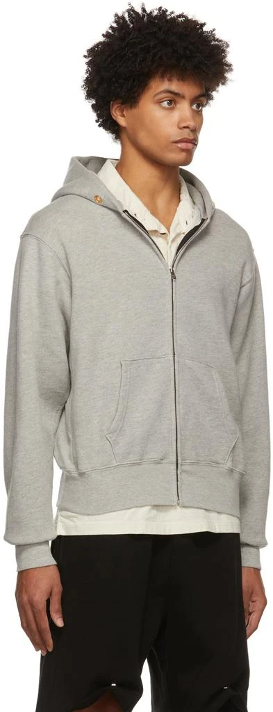商品Les Tien|Grey Cotton Cropped Hoodie,价格¥671,第2张图片详细描述