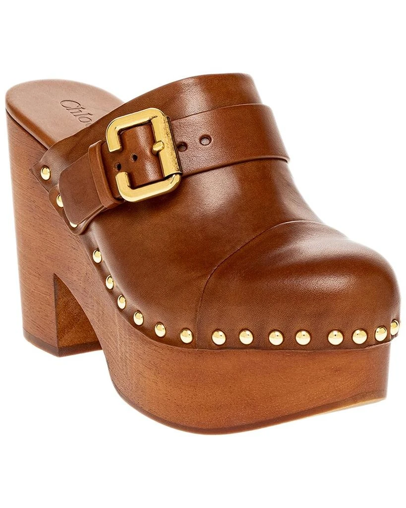 商品Chloé|Jeannette Leather Wedge Clog,价格¥7404,第1张图片