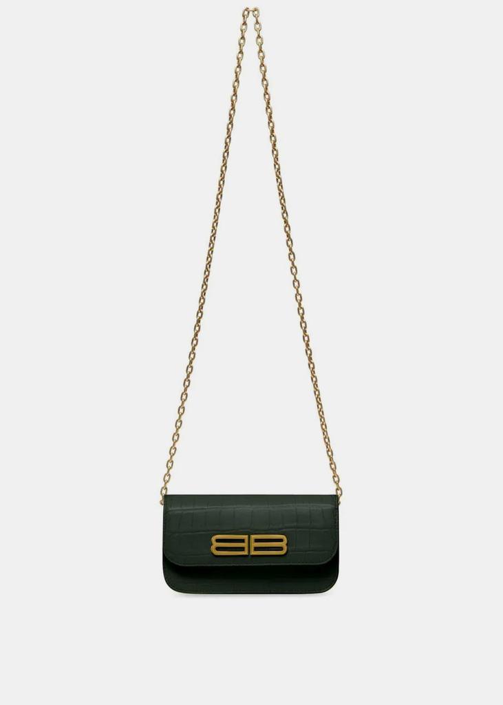 Balenciaga Forest Green Gossip Chain wallet商品第1张图片规格展示