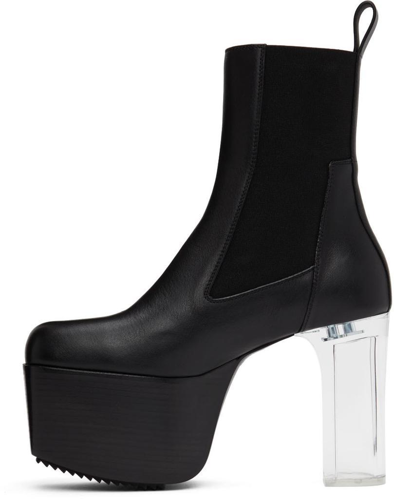 商品Rick Owens|Black Leather Platform Boots,价格¥5373,第5张图片详细描述