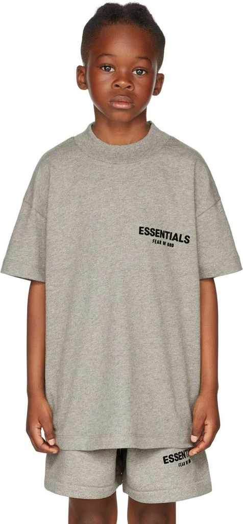 商品Essentials|Kids Gray Logo T-Shirt,价格¥250,第1张图片