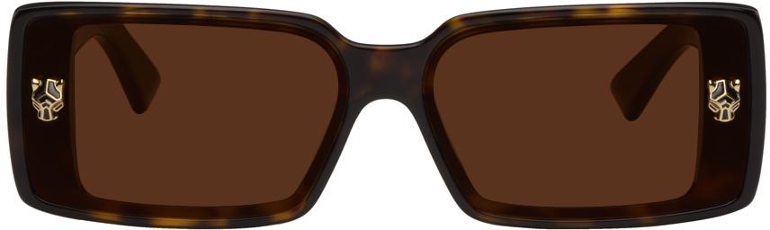 Tortoiseshell Rectangular Sunglasses商品第1张图片规格展示