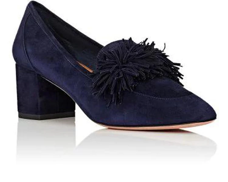 商品Aquazzura|Wild Suede Loafer Pumps,价格¥3786,第2张图片详细描述