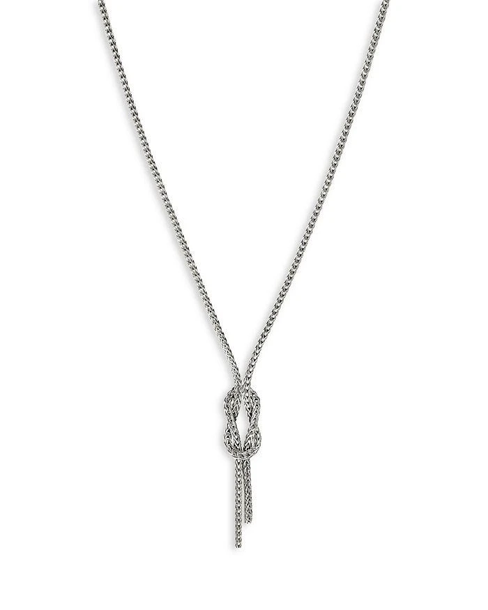 商品John Hardy|Sterling Silver Love Knot Woven Chain Lariat Necklace, 16-18",价格¥5115,第4张图片详细描述