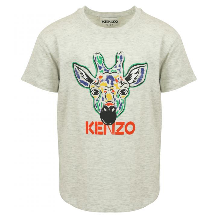 商品Kenzo|Grey Marl Giraffe Logo T Shirt,价格¥404-¥448,第1张图片