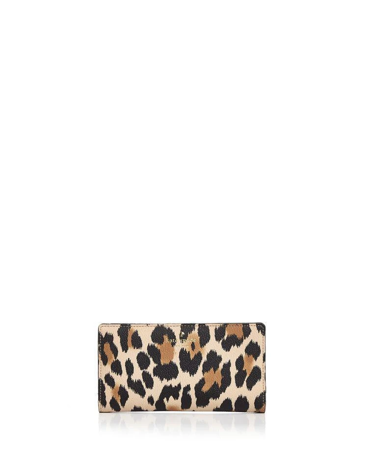 商品Kate Spade|Hyde Lane Stacy Leopard Print Leather Wallet,价格¥524,第1张图片