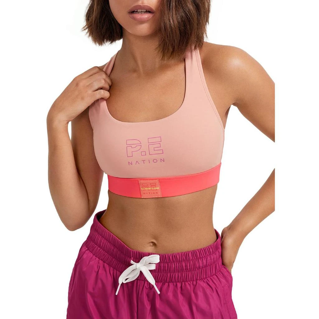 商品P.E Nation|P.E Nation Womens Stretch Yoga Athletic Bra,价格¥100,第1张图片