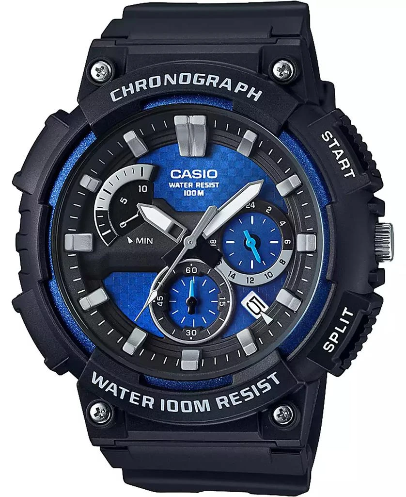 商品Casio|Men's Chronograph Black Resin Strap Watch 53.5mm,价格¥304,第1张图片