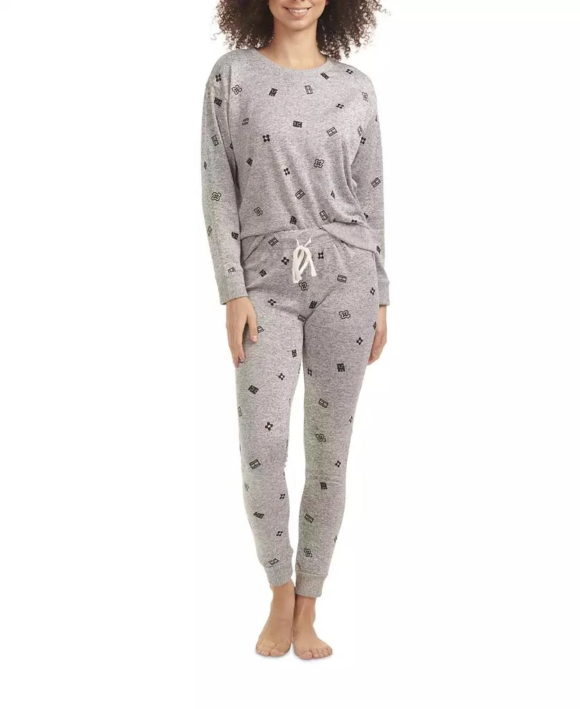 Women's Hacci Printed Pajama Set 商品