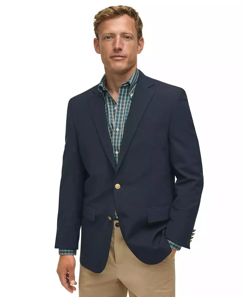 商品Brooks Brothers|Men's Classic-Fit Navy Stretch Wool Blend Blazer,价格¥2104,第1张图片