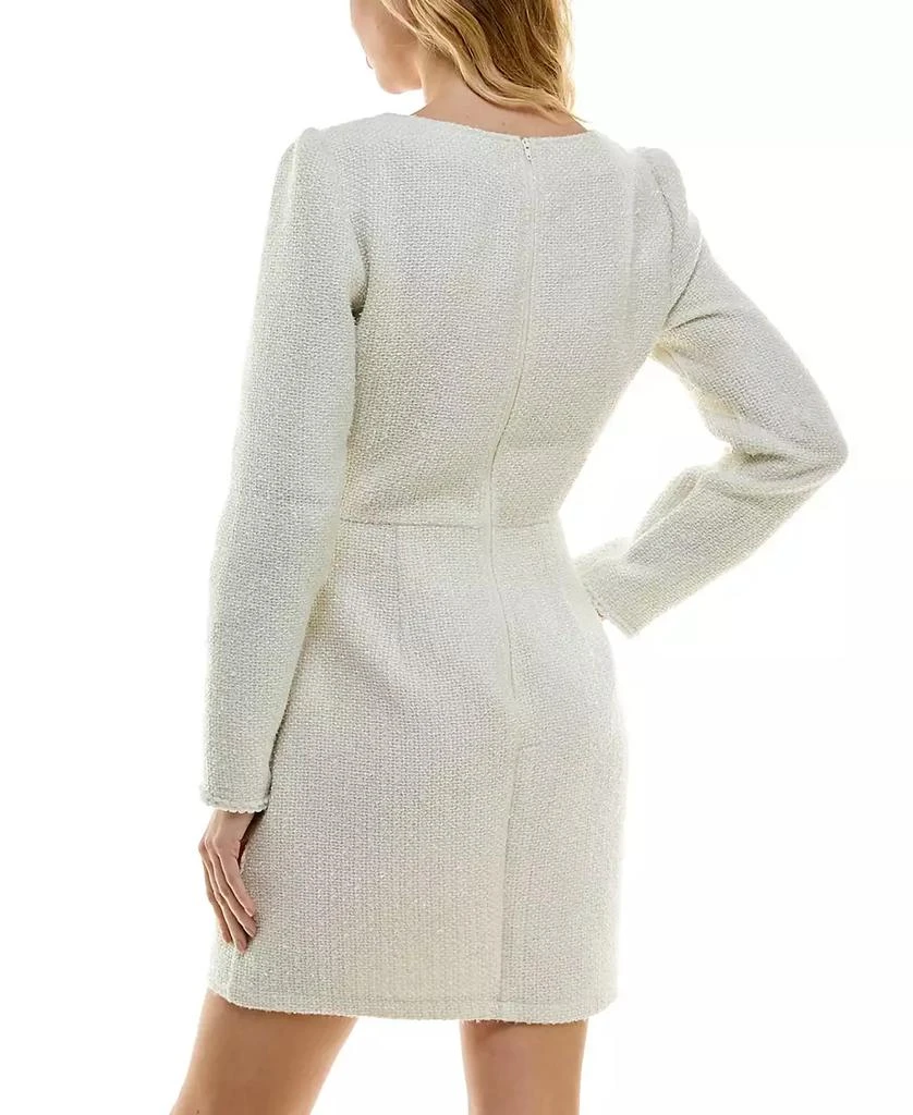 商品City Studios|Juniors' Asymmetric Bouclé Sheath Dress,价格¥517,第2张图片详细描述