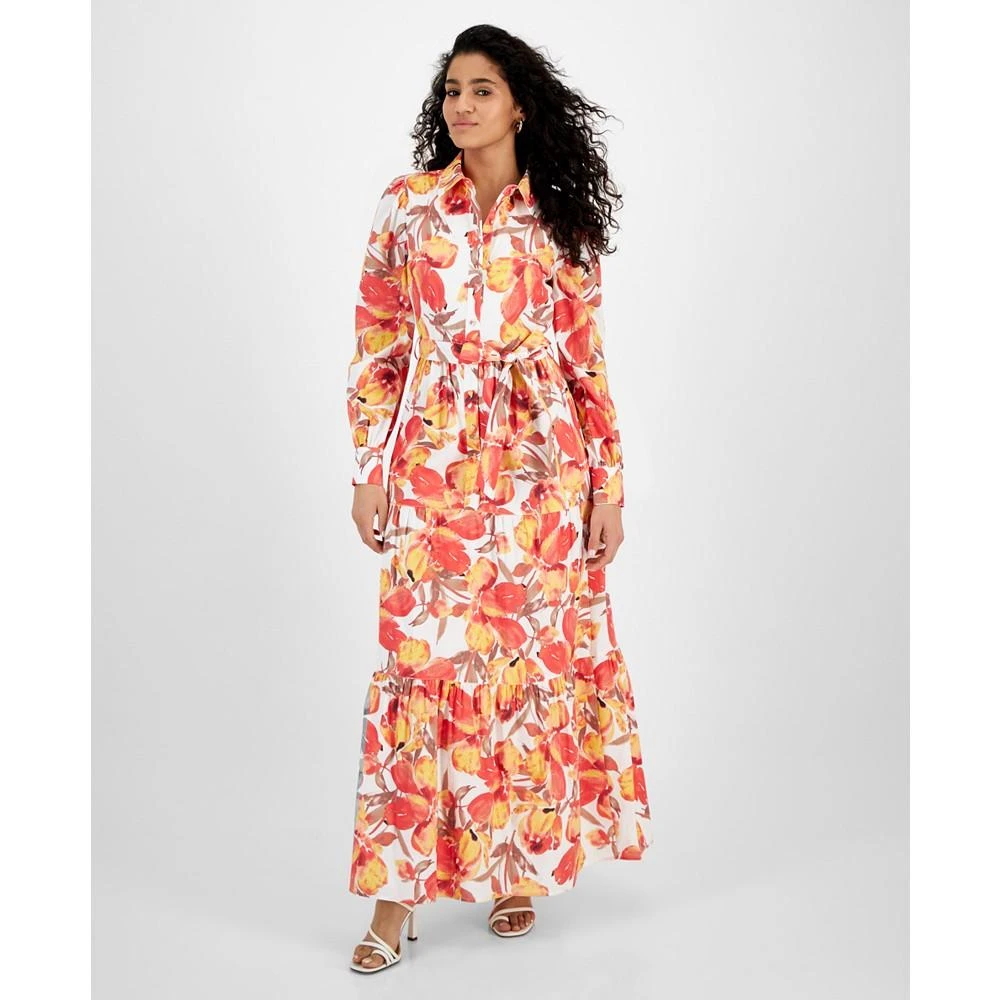 商品RACHEL Rachel Roy|Women's Pru Floral Maxi Shirt Dress,价格¥1257,第1张图片
