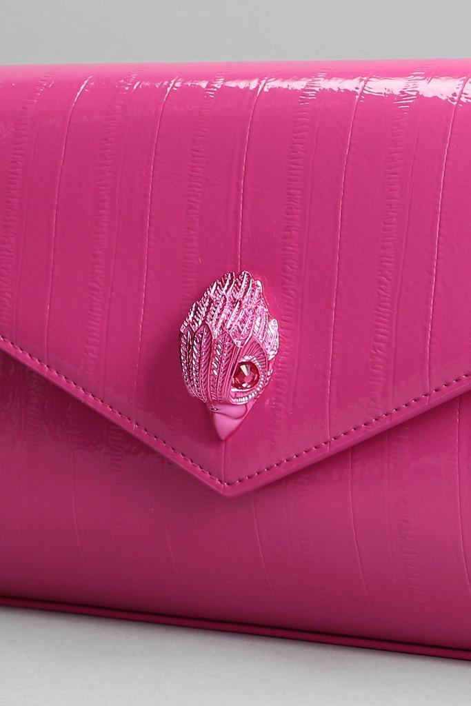 商品Kurt Geiger|Kurt Geiger Shoreditch Envelope Shoulder Bag In Fuxia Patent Leather,价格¥2360,第6张图片详细描述