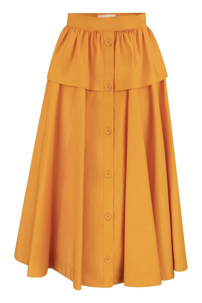 商品Max Mara|SPORTMAX BOEMIA - Wide skirt with flounce,价格¥1584,第1张图片