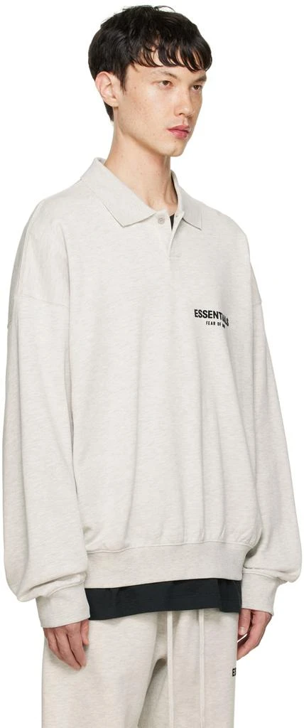 商品Essentials|Off-White Long Sleeve Polo,价格¥536,第2张图片详细描述