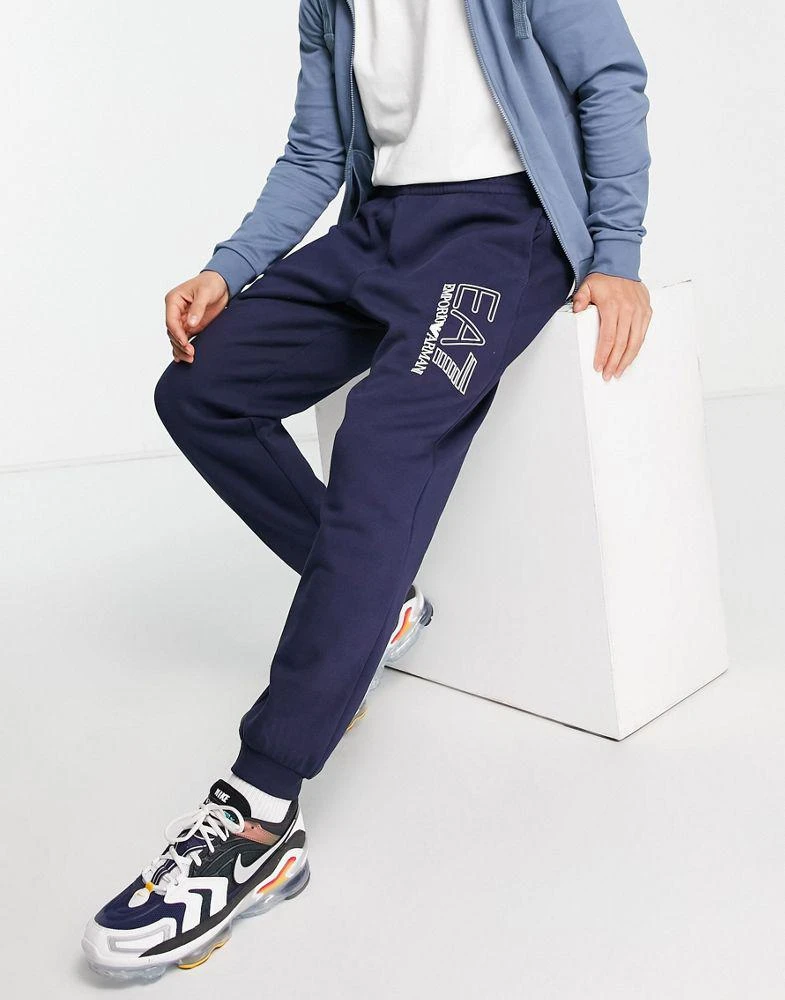 商品EA7|Armani EA7 visibilty logo joggers in navy,价格¥422,第1张图片